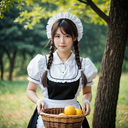 Outdoor Beidou Maid Cosplay in Nature