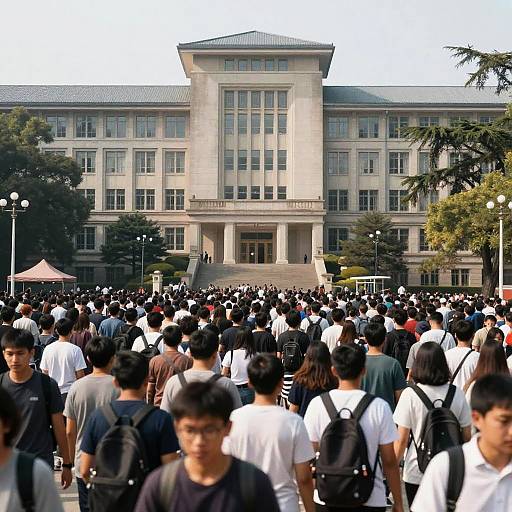 Brutalist University Crowd Collage