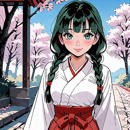 Cherry Blossom Shrine Maiden Animated Screencap