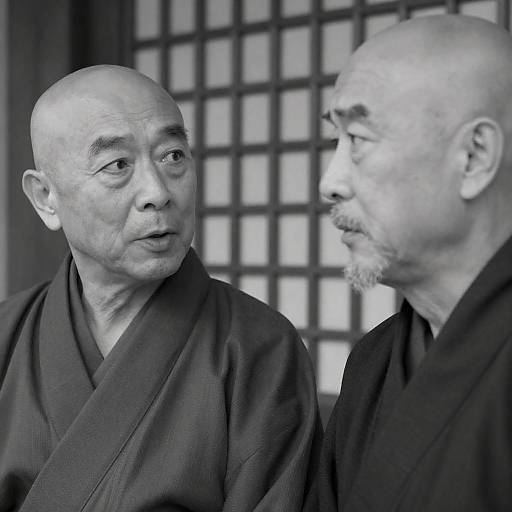 Intense Portrait of Elderly Asian Men