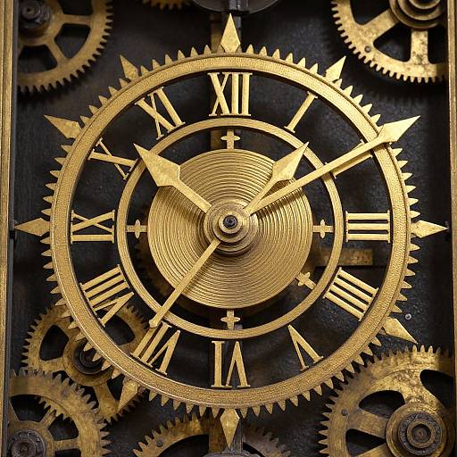 Intricate Golden Clockwork Artifact