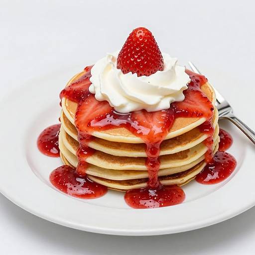Delicious Strawberry Topped Crepes