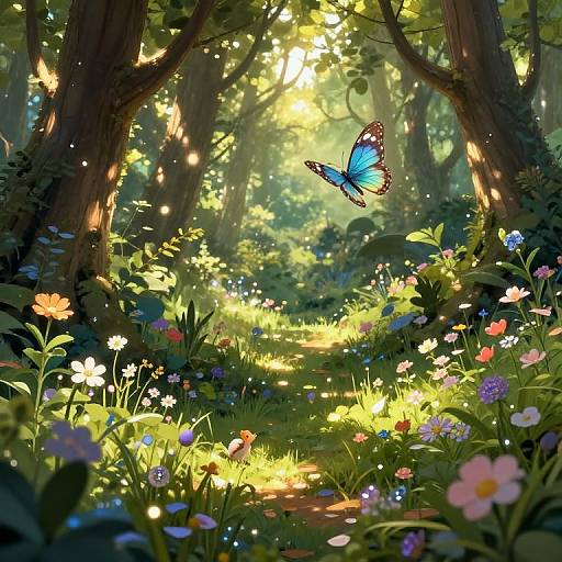 Enchanting Woodland Fairy Tale Scene