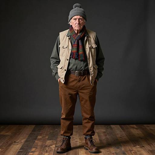 Humorous Elderly Man Costume Portrait