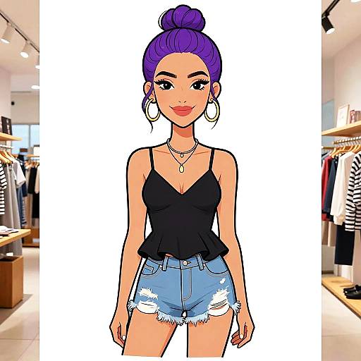 Smiling Woman in Casual Summer Outfit