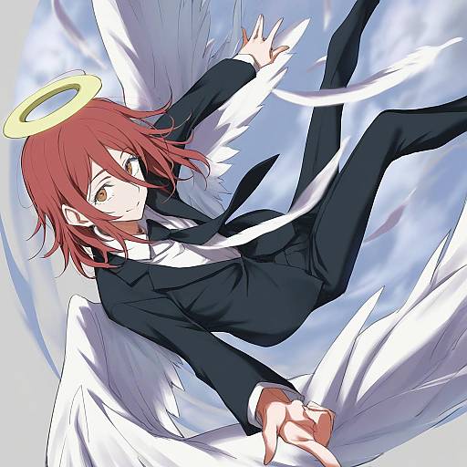 Illustration of Angel devil (chainsaw man), chainsaw man in the style of Kurashima tomoyasu