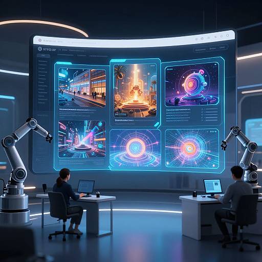 Futuristic AI Image Generator Interface