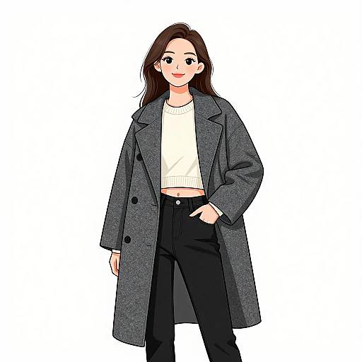 Smiling Woman in Casual Streetwear