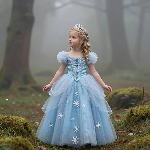Whimsical Princess in Enchanted Forest