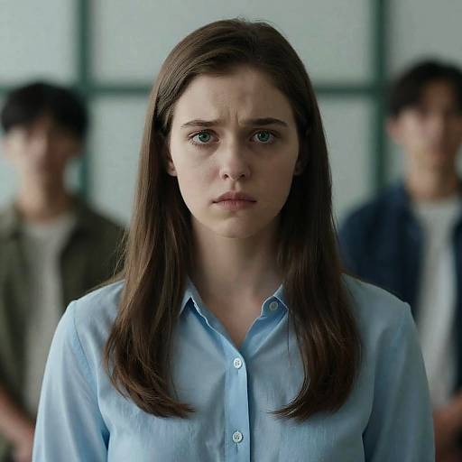 Serious Portrayal of a Young Woman