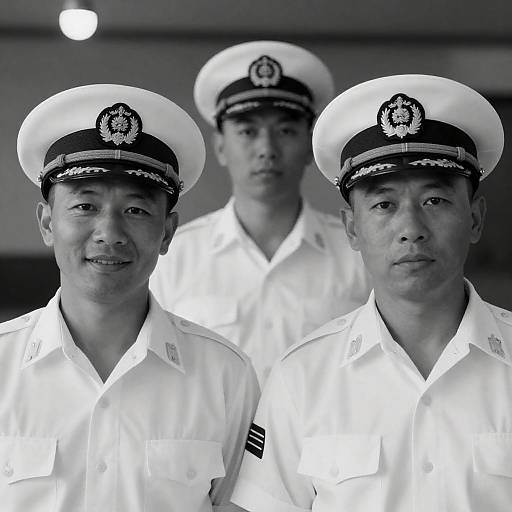 Classic Naval Portrait in Black and White