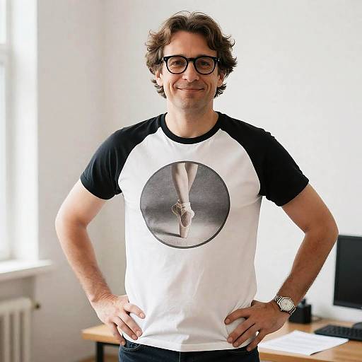 Middle-Aged Man Portrait with Style