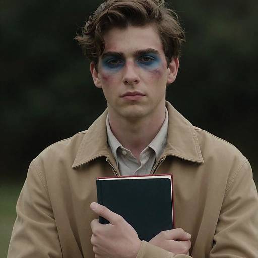 Young Man with Bruised Face Portrait