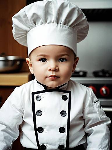 Toddler Boy in Chef Costume
