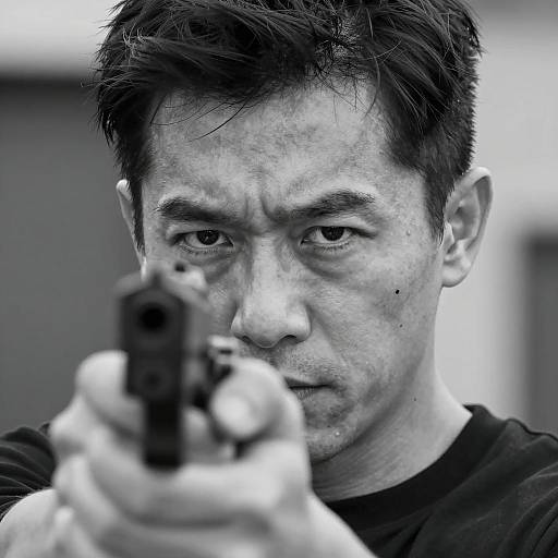 Intense Blue-Toned Portrait of a Man