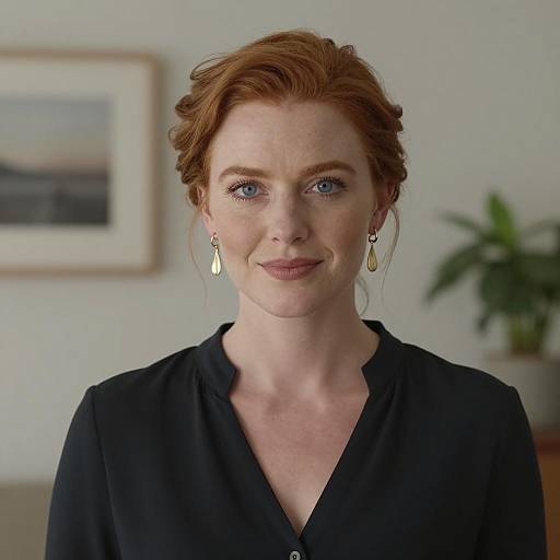 Redheaded Woman with Elegant Updo