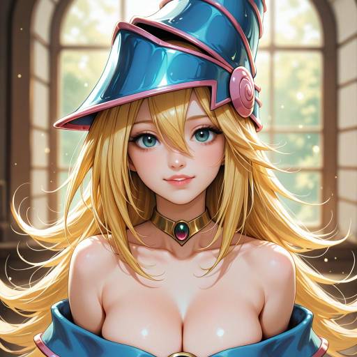 Enchanting Dark Magician Girl with Blurry Background