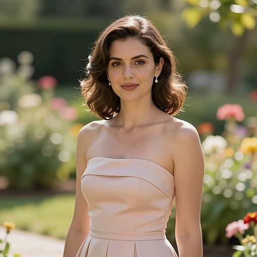 Photorealistic Wedding Portrait in Garden