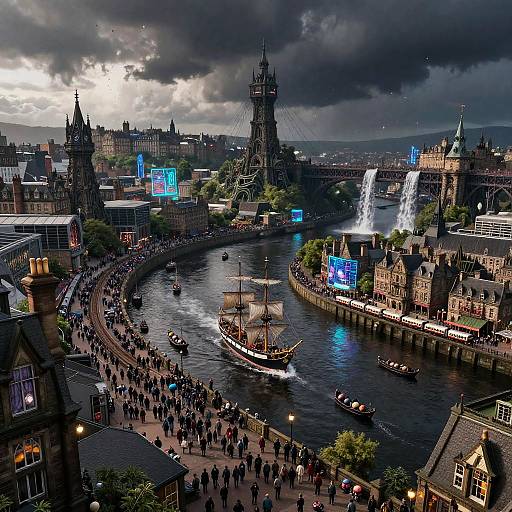 Eschatological Victorian Edinburgh Landscape