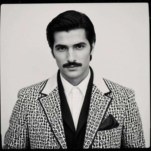 Vintage Style Man in Patterned Blazer