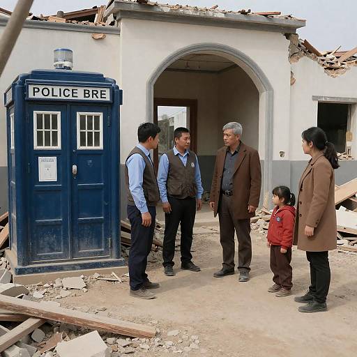 Human Resilience Amidst Urban Ruins