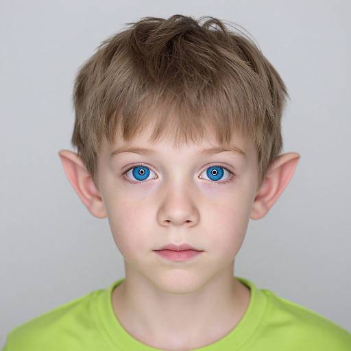 Boy with Blue Eyes and Pointy Ears Cosplay