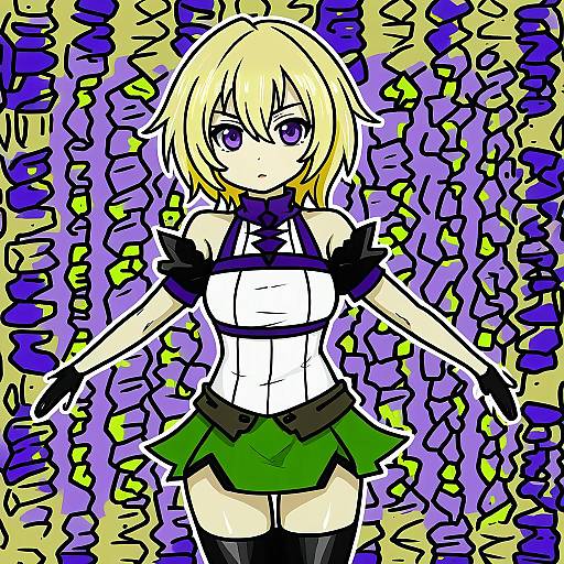 Illustration of Ashelia b'nargin dalmasca, final fantasy in the style of Bomber grape