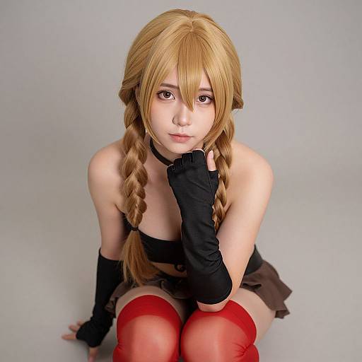 Realistic Aerith Cosplay Photo