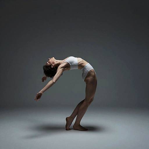 Contemporary Dance Pose in Minimalist Studio