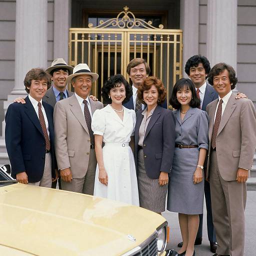 1980s Group Photo at Grand Building