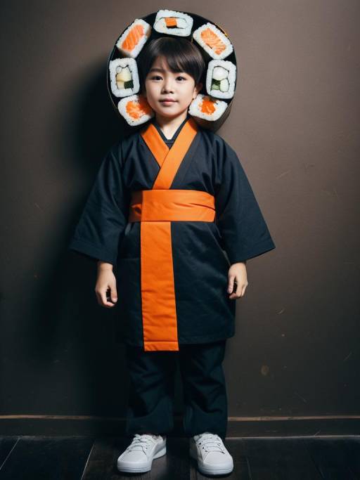 Whimsical Boy in Sushi Costume Cosplay