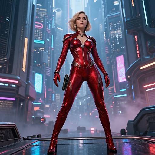 Ruby Rose in Futuristic Battle Suit