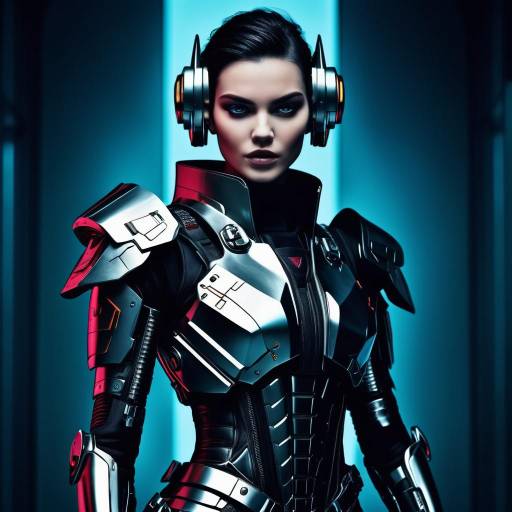 Cyberpunk Warrior in Futuristic Fashion Cyberpunk Warrior in Futuristic Fashion