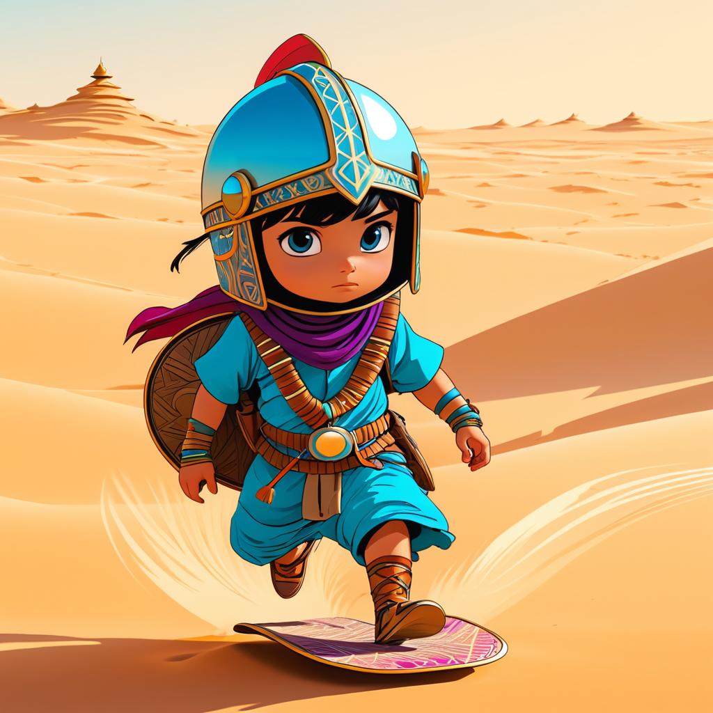 Viking Adventurer in Persian Desert Quest