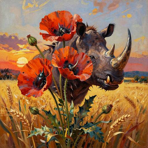 Fierce Floral-Animal Fusion Art