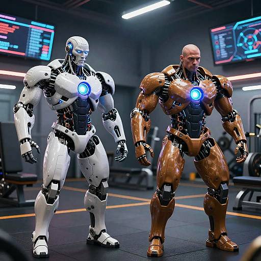 Futuristic Cyborg Bodybuilding Arena