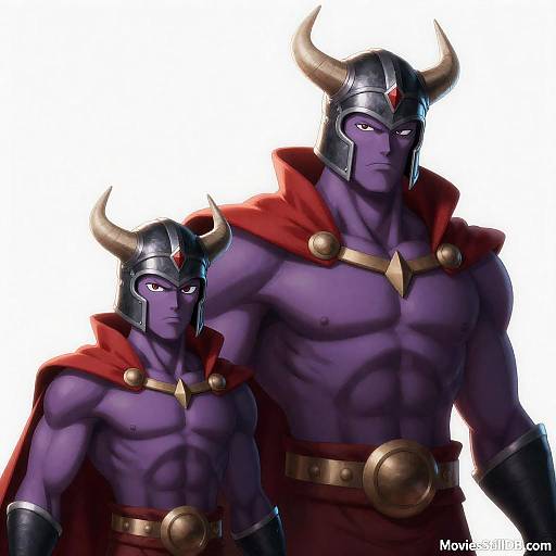 Dynamic Duo of Purple Warriors