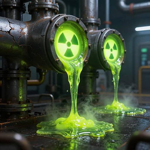 Radioactive Goo in Cyberpunk Facility