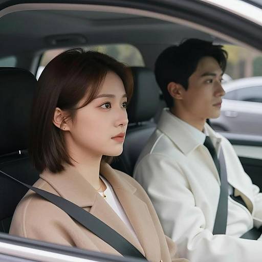 Candid Car Photography of Two Individuals