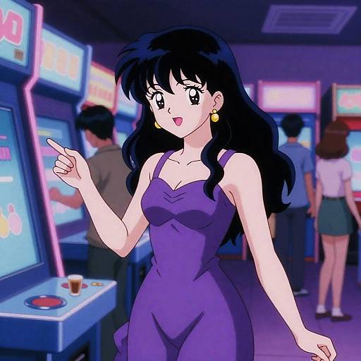 1990s Anime Sorceress in Arcade