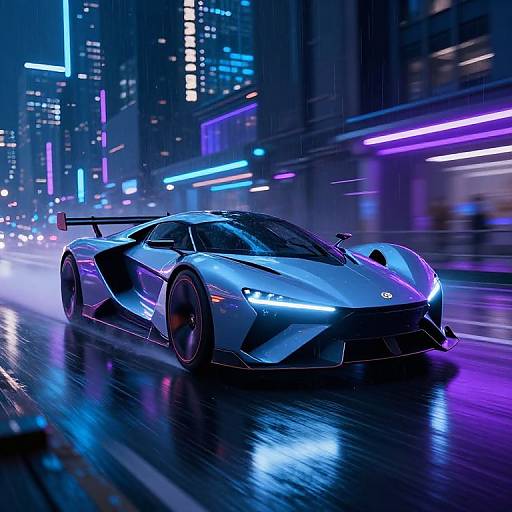Futuristic Cyberpunk Neon Vehicle