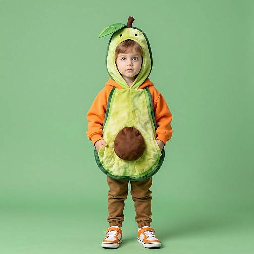 Cute Baby Avocado Costume Photo Shoot