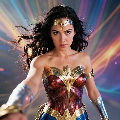 Dynamic Fashion Portrait of Wonder Woman