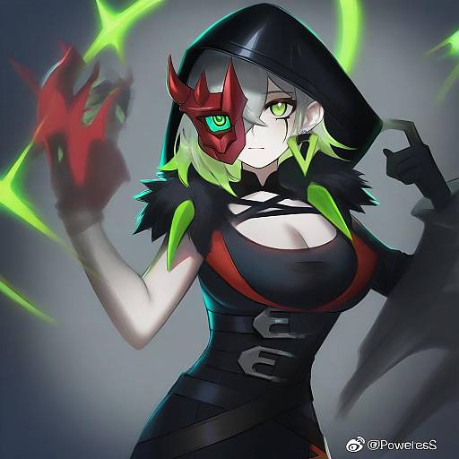 Illustration of Diabellstar the black witch, yu-gi-oh! in the style of Powerlesssong