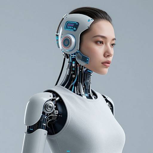 Futuristic Cybernetic Woman Art