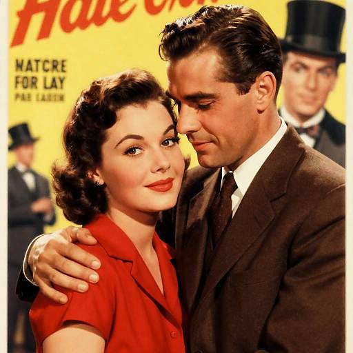 Vintage 1950s Romantic Movie Poster 