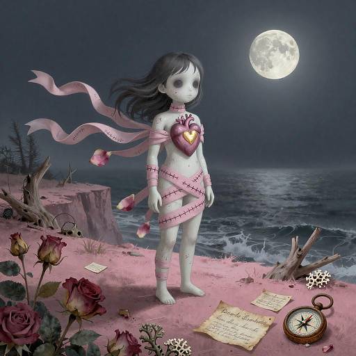 Undead Porcelain Heart Marionette on Clifftop