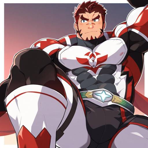 Illustration of Akashi (live a hero), live a hero in the style of Morino donguri