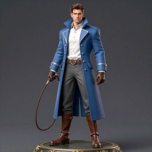 Realistic Male Figure in Ornate Attire