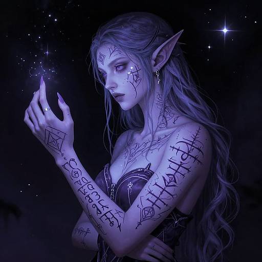 Glowing Drow Tattoos and Mage